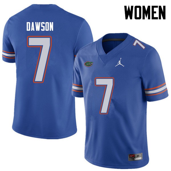 Jordan Brand Women #7 Duke Dawson Florida Gators College Football Jersey Royal